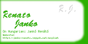 renato janko business card